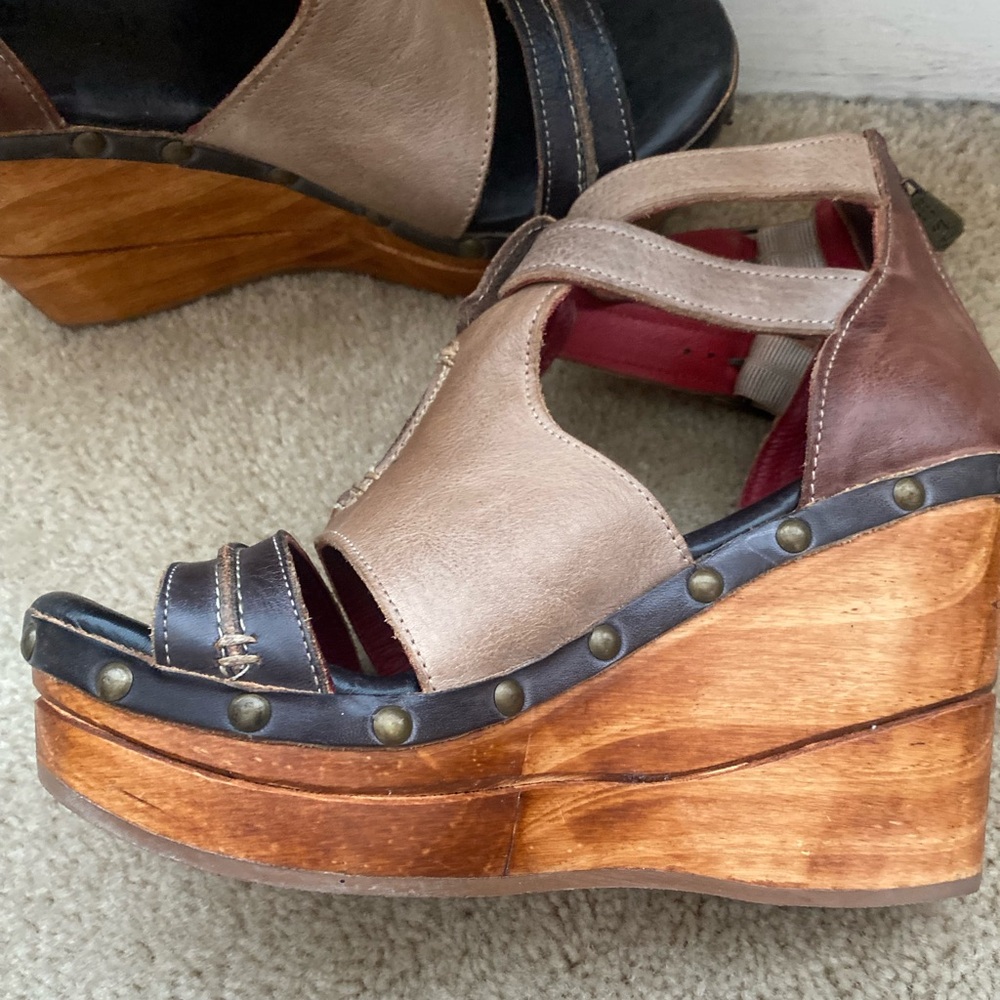 New BED|STU Red Leather Footwear